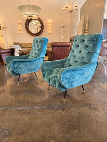 Pair Marco Zanuso Chairs, Circa, 1960