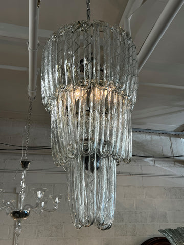 Murano Icicle Chandelier, Italy, Circa, 1970's