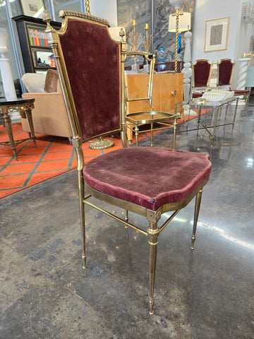 Italian Brass Chairs, Circa 1950's