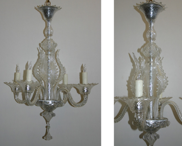 Venetian 4-arm chandelier, circa 1940