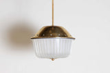 Brass & Frosted Glass Lantern by Venini