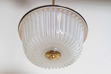 Brass & Frosted Glass Lantern by Venini