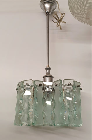 Glass Lantern in the style of Fontana Arte, 1960's