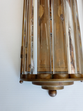 Pair of Murano sconces with glass rods and brass fittings by Venini (signed), circa 1940