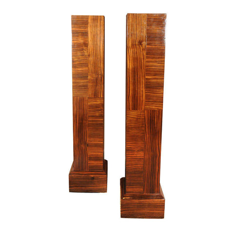 Pair of Rosewood Pedestals by Maison Jansen, Signed