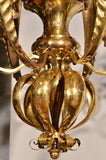 6 Arm Brass Chandelier