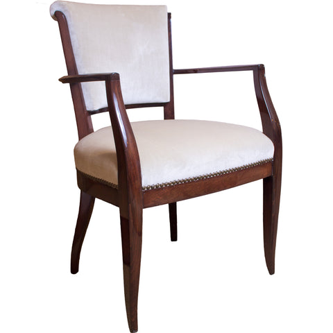 French Arm Chair in Silk Velvet