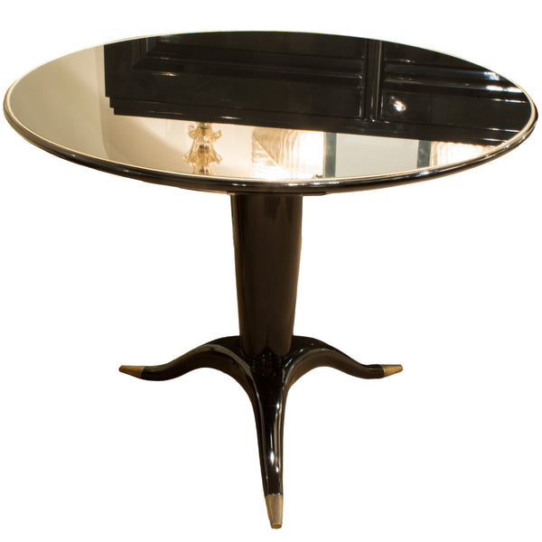 Custom Italian 1950s Style Black Game Table