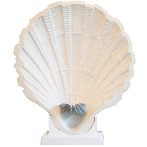 French Seashell Lamp in Plaster