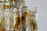 Clear & Amber Murano Chandelier by Mazzega
