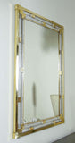 Art Deco Style Italian Mirror in Molded & Polished Glass