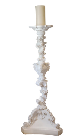 Pair of Louis XVI style plaster torchiere circa 1970