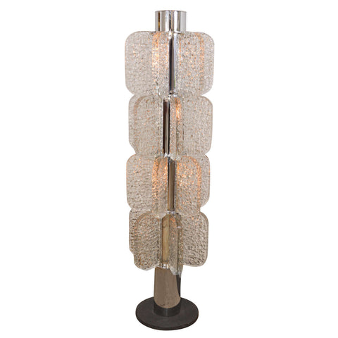 Clear Murano Floor Lamp by Mazzega